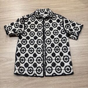 ZARA Black and White Patterned Jacket S